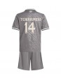 Real Madrid Aurelien Tchouameni #14 Ausweichtrikot für Kinder 2024-25 Kurzarm (+ Kurze Hosen)